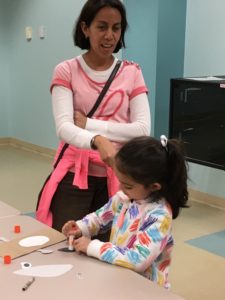 Making a puppet.