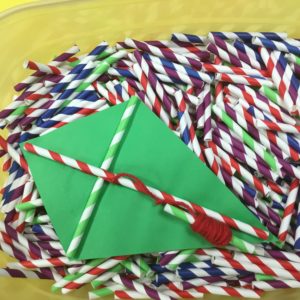 Colorful kite craft