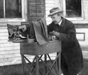 Photo of Snowflake Bentley with his camera