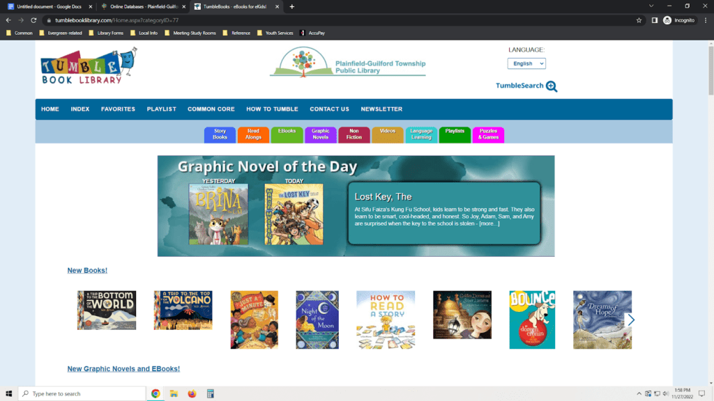 TumbleBooks Database for Kids PlainfieldGuilford Township Public Library